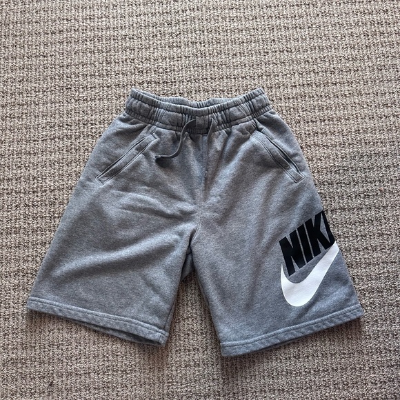 Nike Other - Nike Big Boys Sportswear Club Fleece French Terry Logo Shorts In Grey 10-12T